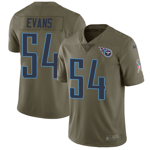 Nike Titans #54 Rashaan Evans Olive Men's Stitched NFL Limited Salute To Service Jersey - Click Image to Close